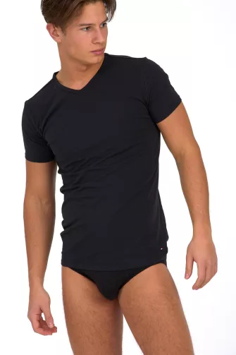 3 db-os V-nyakú slim fit póló csomag