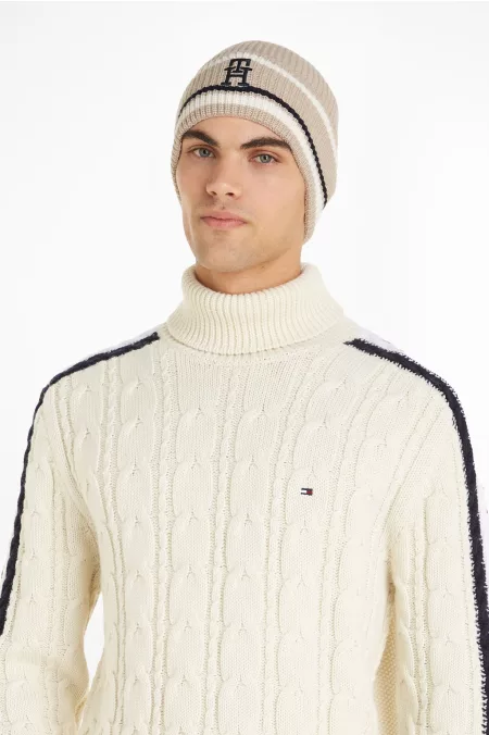 TH MONOGRAM BEANIE SAPKA