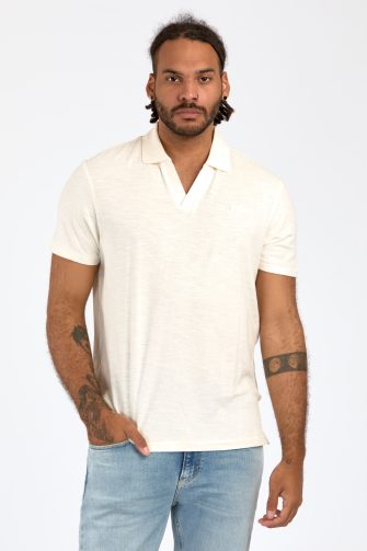 COTTON LINEN OPEN PÓLÓ