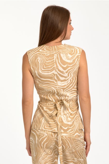 WAVE PRINT TAN blúz