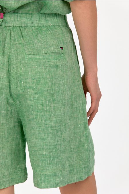 LINEN PLEATED rövidnadrág