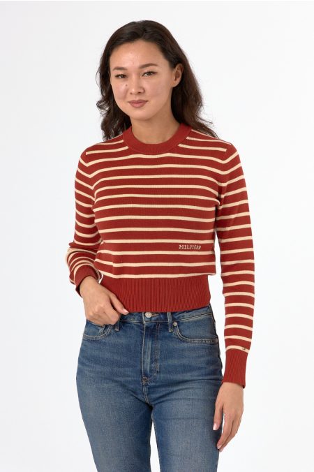MINI STRIPE C-NECK PULÓVER