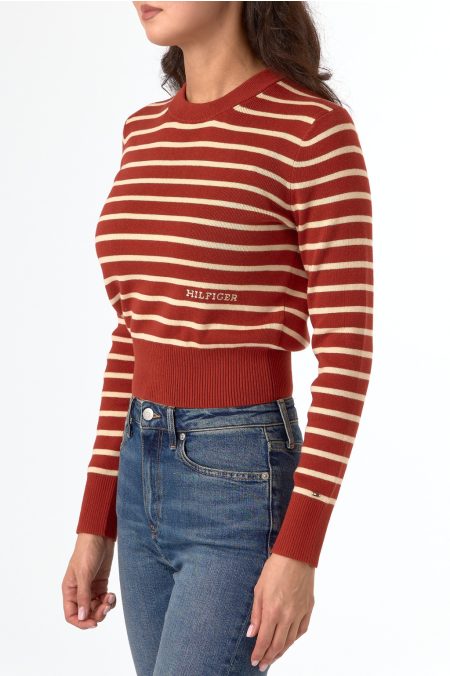MINI STRIPE C-NECK PULÓVER