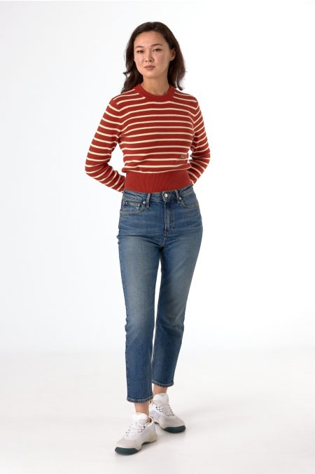 MINI STRIPE C-NECK PULÓVER